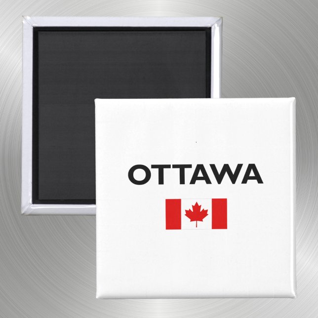 Aimant Ottawa Canada Canadian Flag Light-Color (Créateur téléchargé)