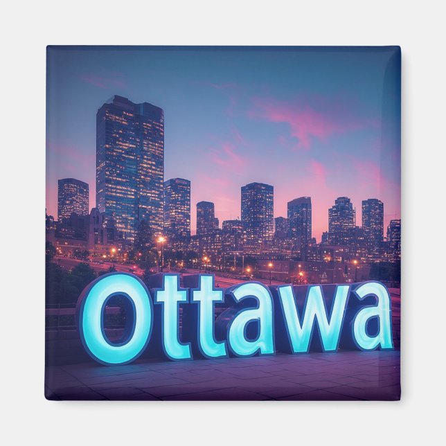 Aimant Ottawa Canada Ville Capitale Voyage Souvenir 🗺️ (Devant)