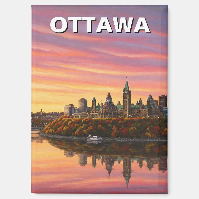 Aimant Ottawa Canada Voyages (Recto)