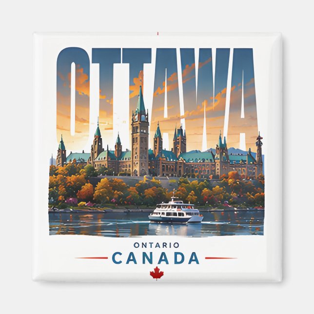 Aimant 🏛 Ottawa Style de capitale moderne 🏛 (Devant)
