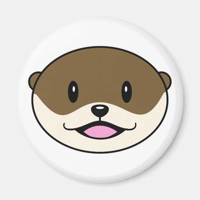 Aimant Otter souriant mignon (Devant)