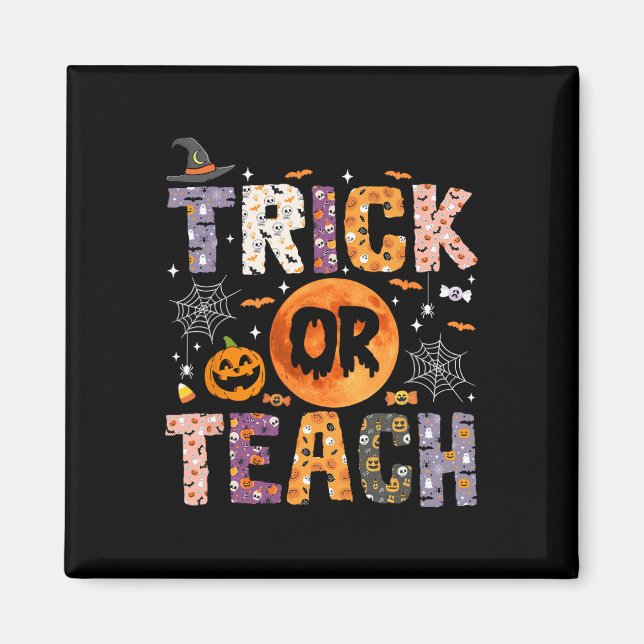 Aimant Ou Enseigner Funny Enseignants Halloween Ghost (Devant)