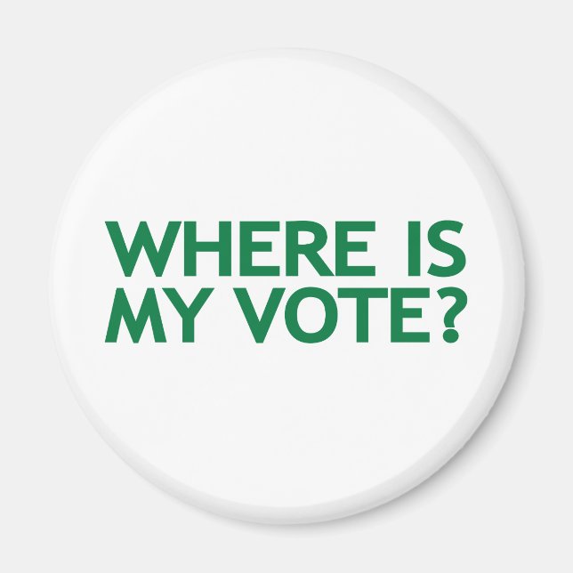 Aimant où est mon vote (élection en Iran) (Devant)