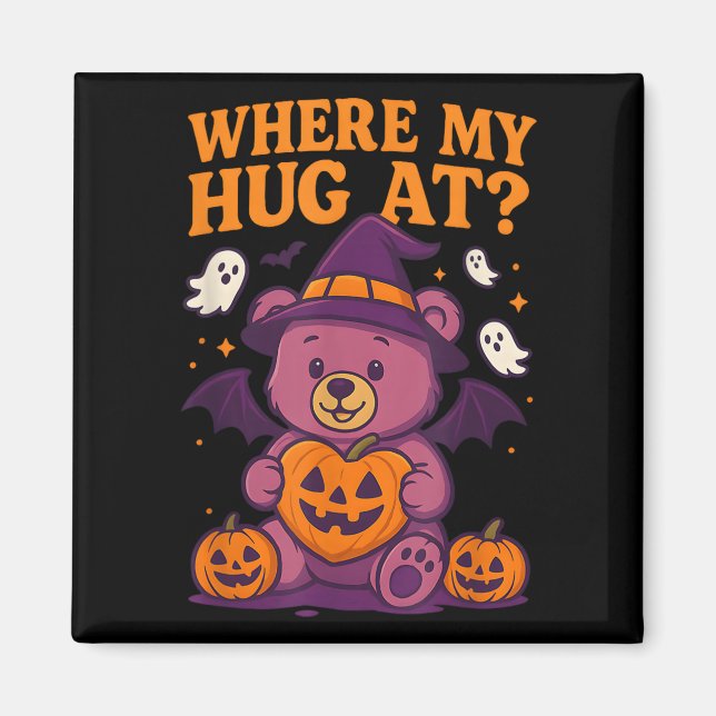 Aimant Où Mon Accroc À Mignonne Halloween Teddy Bear Éffr (Devant)