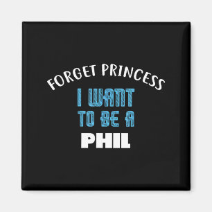 Aimant Oubliez la princesse je veux être un nom de philos