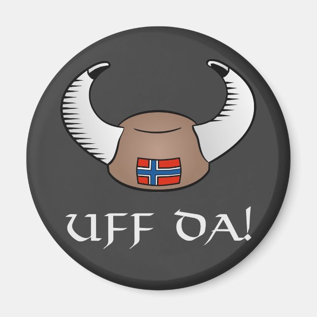 Aimant Ouf Da ! Casquette viking (Devant)