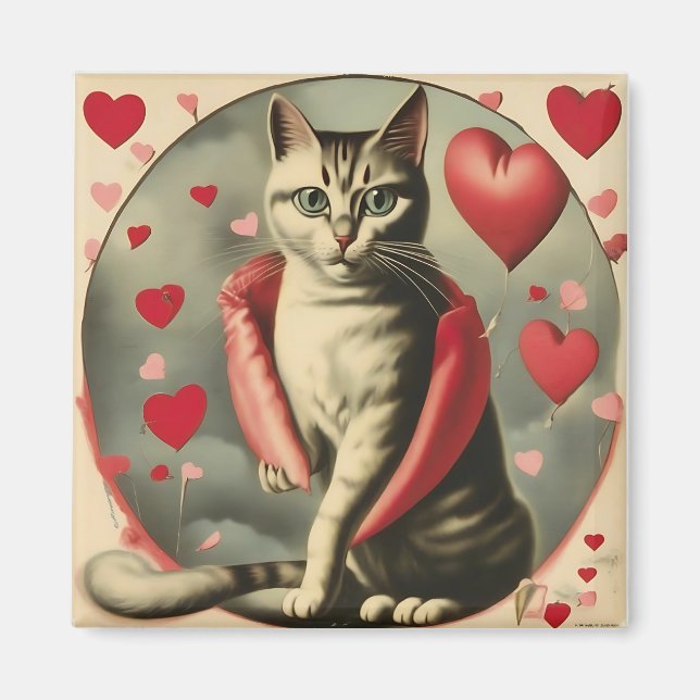 Aimant oui chatte chérie (Devant)