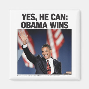 Aimant Oui il peut : Obama gagne l'aimant