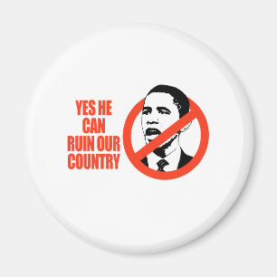 AIMANT OUI IL PEUT RUINER NOTRE PAYS / T-SHIRT ANTI-OBAMA