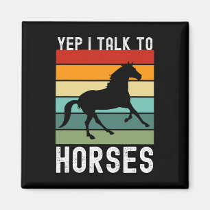 Aimant Oui Je Parle À Chevaux Agriculteur Animal Horseck 
