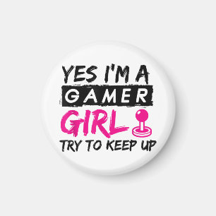 Aimant Oui je suis une fille de gamer Gaming Girl 