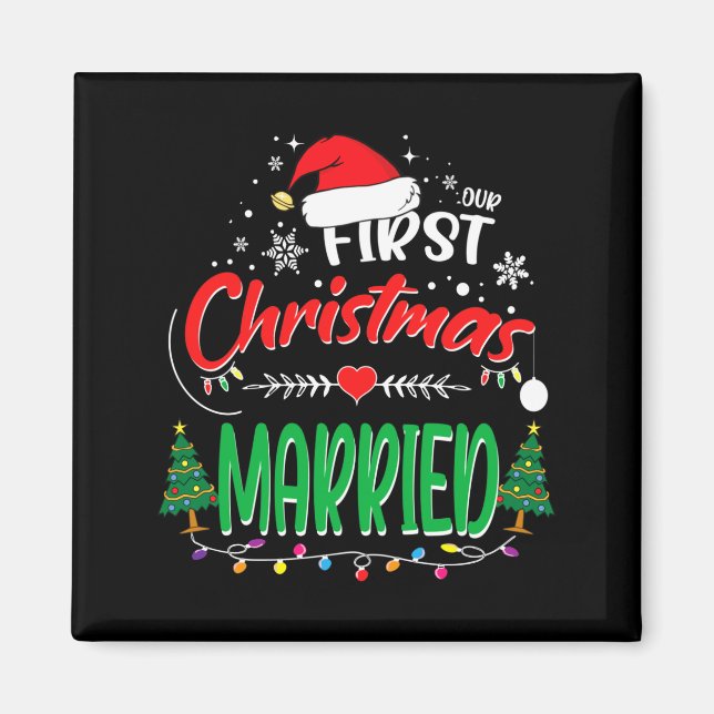 Aimant Our First Christmas Married Newlywed Mr And Mrs  (Devant)