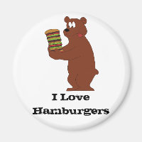 Ours Brown Cartographié Avec Énorme Hamburger