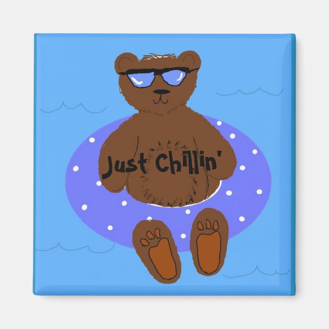 Aimant Ours Chaleureux Dans Un Tube Intérieur (Devant)