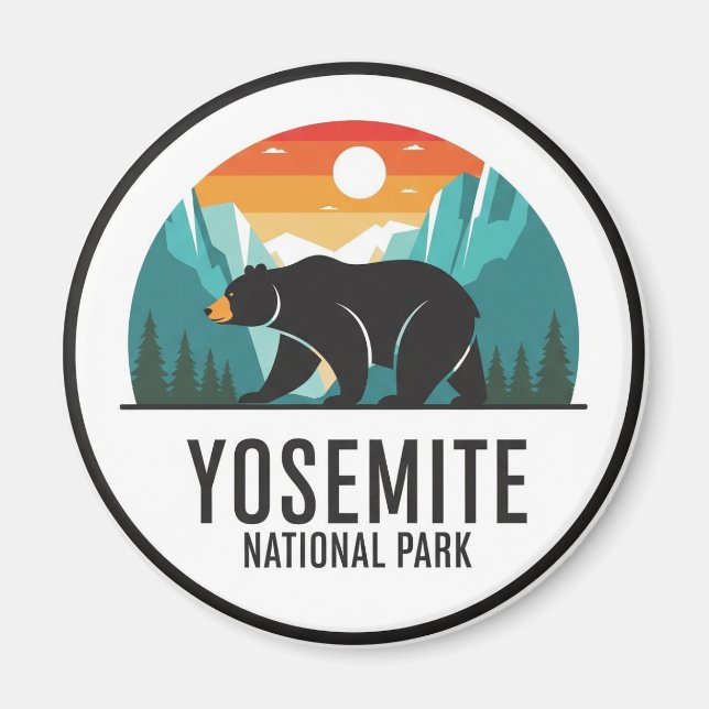 Aimant Ours dans le parc national Yosemite Demi-Dôme (Devant)