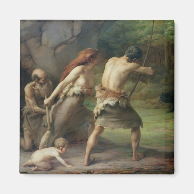Aimant Ours de chasse préhistoriques, 1832 (Devant)