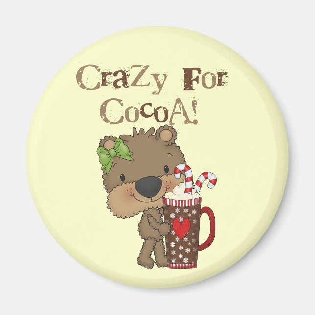 Aimant Ours de fille fou pour le cacao (Devant)