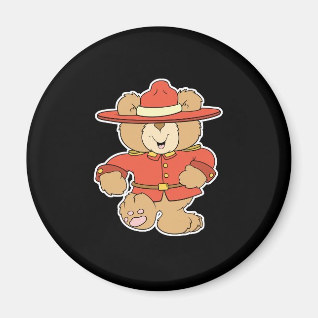 Aimant Ours de Gendarme canadien (Devant)