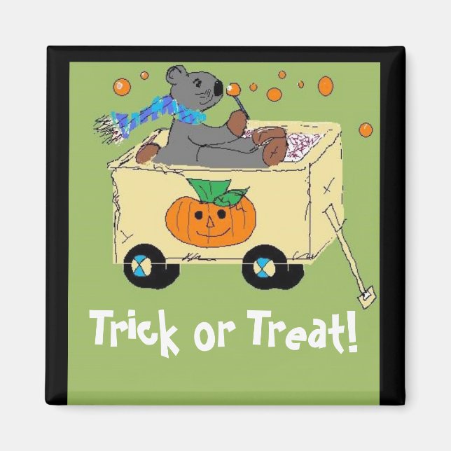 Aimant Ours de l'Halloween (Devant)