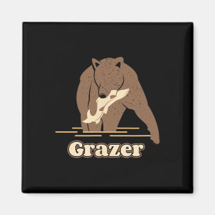 Aimant Ours de pêche Grazer Gras Brown Grizzly Beartober