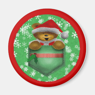Aimant Ours de poche de Père Noël