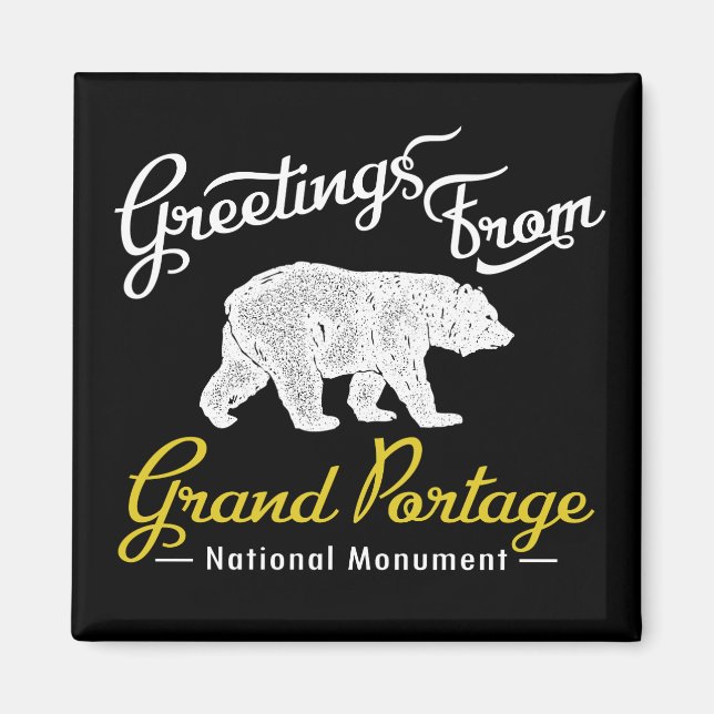Aimant Ours du Monument National du Grand Portage (Devant)