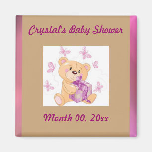 Aimant Ours en peluche avec cadeau Save the Date baby sho