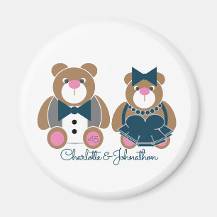 Aimant Ours en peluche mignon 45e anniversaire du mariage