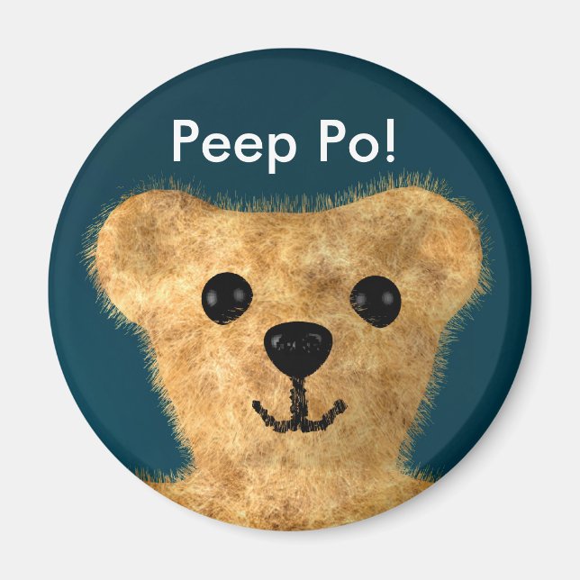 Aimant Ours en peluche (Peep po !) (Devant)