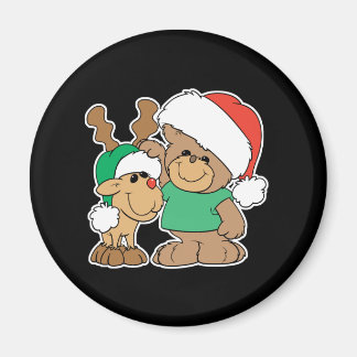 Aimant Ours et rennes de Noël mignons