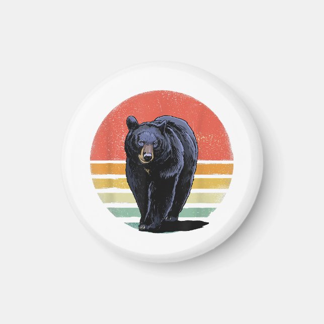 Aimant Ours noir Vintage (Devant)