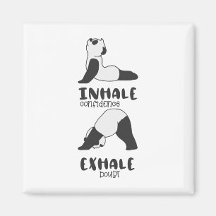 Aimant Ours Panda Drôle Inhaler Exhaler Yoga Panda