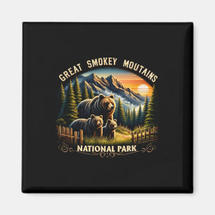Aimant Ours Parc national des Great Smokey Mountains Noir
