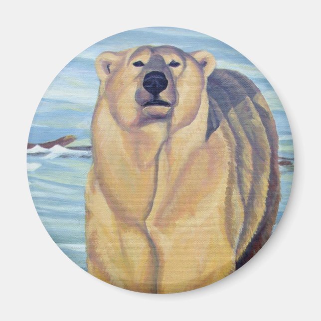 Aimant Ours polaire Art Frigo Magent Faune Art Cadeaux (Devant)
