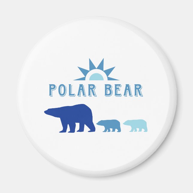 Aimant Ours polaire avec soleil (Devant)