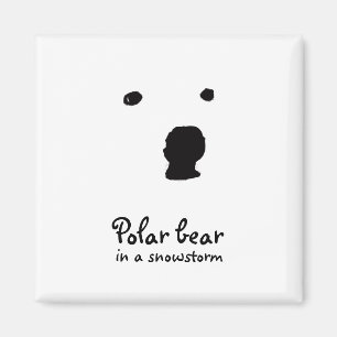Aimant Ours polaire dans un t-shirt d'orage de neige