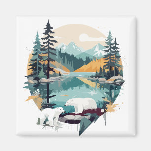 Aimant Ours polaire Faune Animaux Nature Forêt extérieure