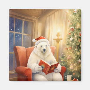 Aimant Ours polaire le soir de Noël Lecture