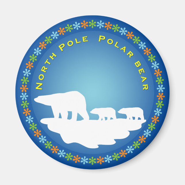 Aimant Ours polaire sur glace (Devant)