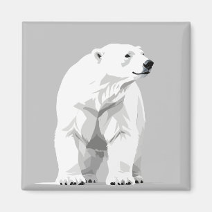 Aimant Ours polaire Vector Graphisme Art Portrait Animal 