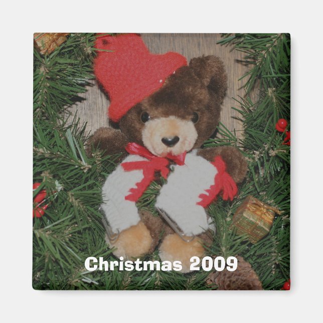 Aimant Ours sur la couronne Magnat de Noël (Devant)
