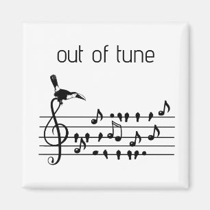 Aimant Out of Tune, toucan rejoignant les oiseaux chanteu
