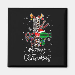 Aimant Outil amusant Coiffeur Barbier Joyeux Noël Coiffur