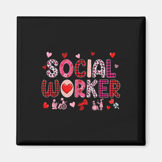 Aimant Outils d'assistant social Saint-Valentin Léopard M (Devant)