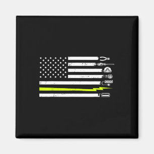 Aimant Outils d'électricien de drapeau américain pour éle
