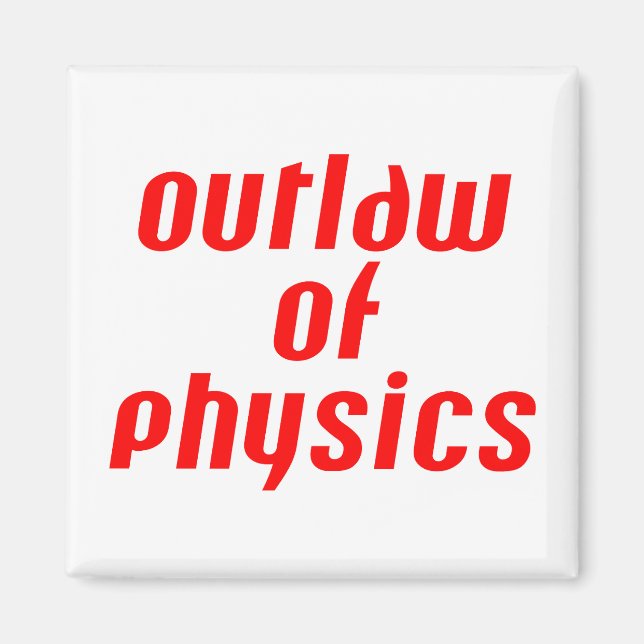 Aimant Outlaw of Physics - Rouge (Devant)