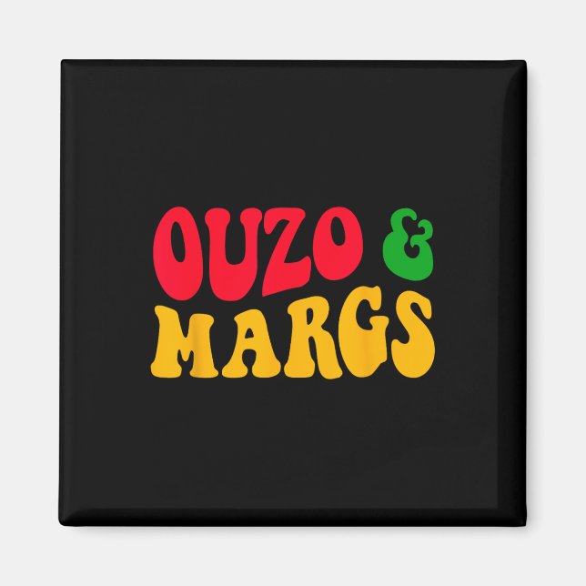 Aimant Ouzo Et Margs Drôle Cinco De Mayo Grec Orthodoxe (Devant)