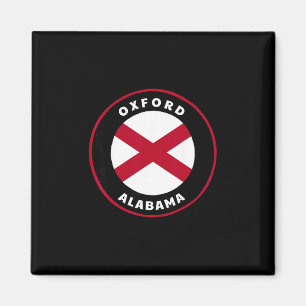 Aimant Oxford Alabama Al Drapeau de l'État Badge Vacances