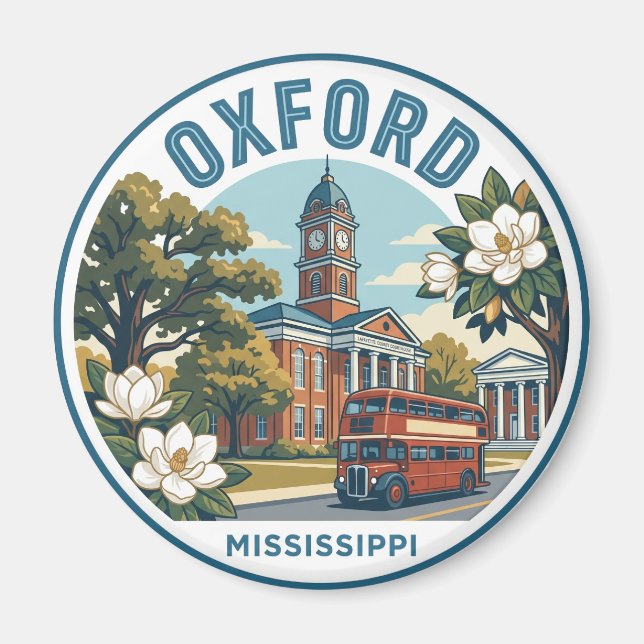 Aimant Oxford Mississippi (Devant)