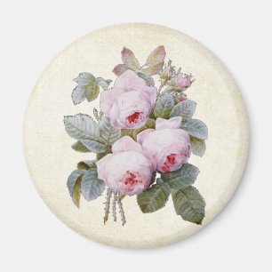Aimant P.J. Bouquet rose de Redoute Bourbon